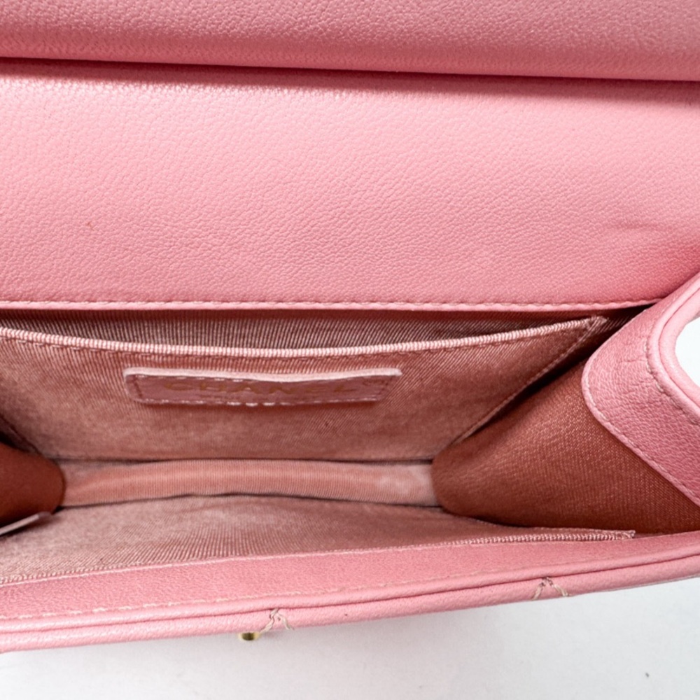 Chanel Pink Pearl Chain Vertical Flap Bag - Picture 7 of 13